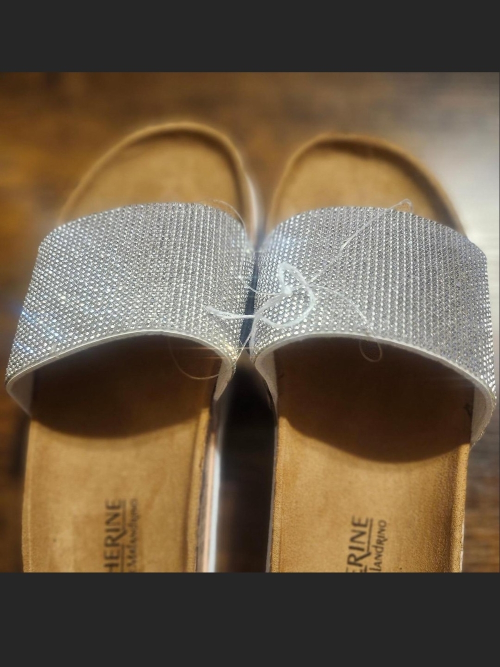 Catherines Silver Crystal Slide Sandals